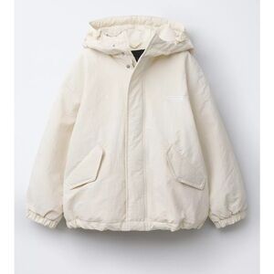 Zara Kids Cream water repellent Jacket size 11-12T